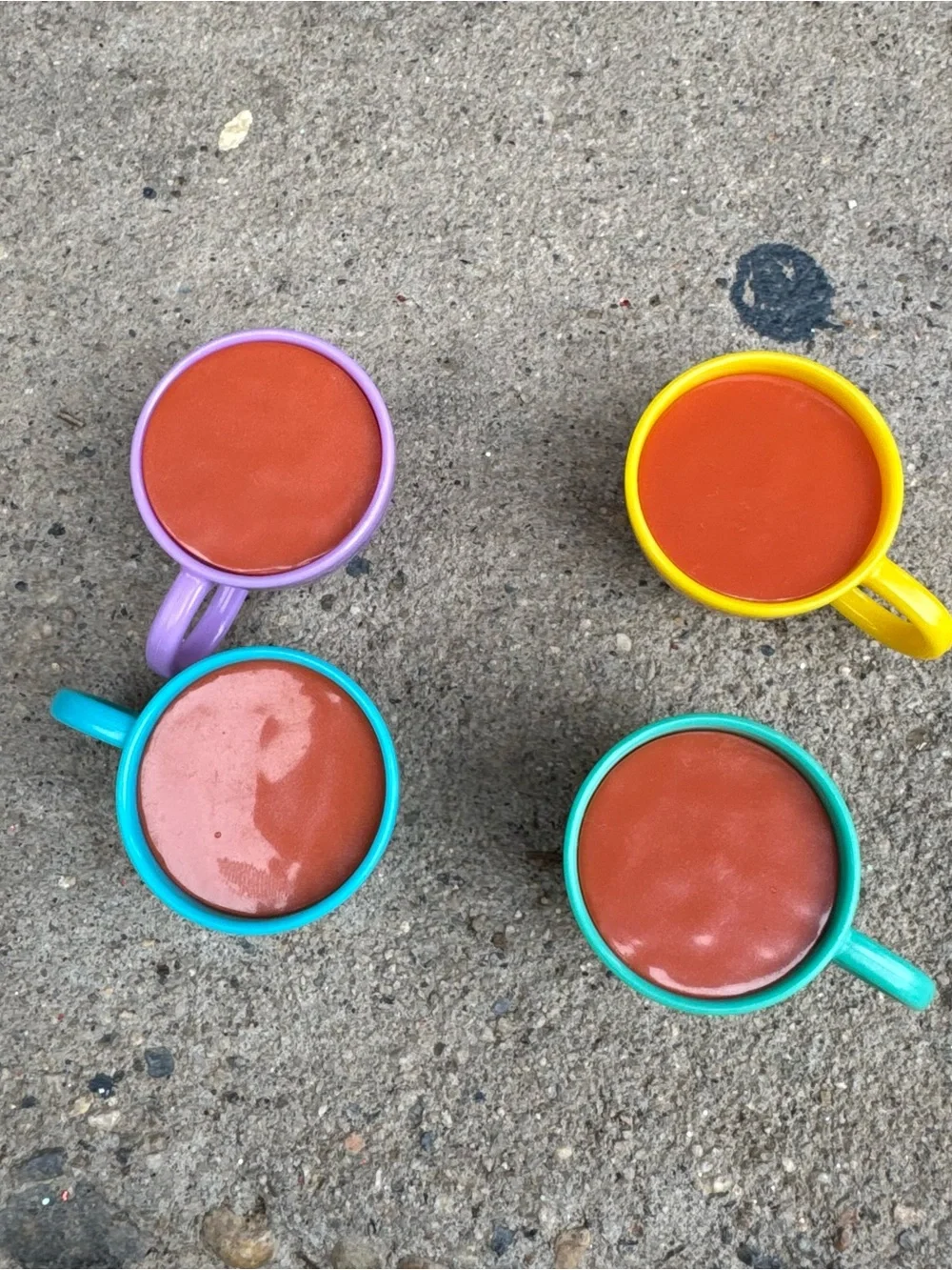Set of 4 Small Replacement Tea Cups Mad Tea Party Game Pieces Disney‎